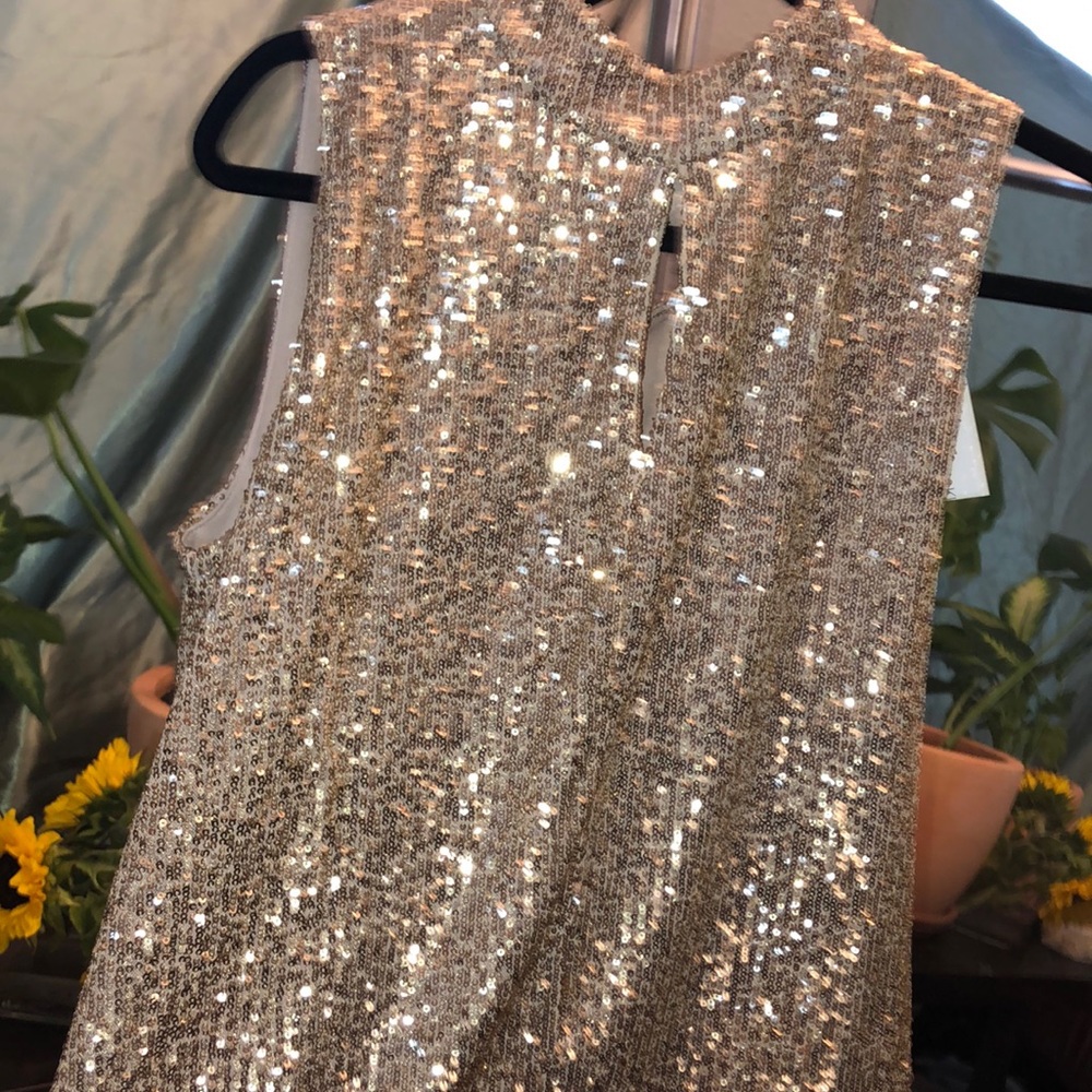 Gold Sequins Calvin Klein